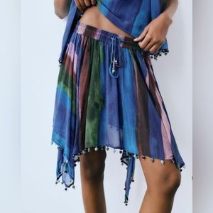 Zara beaded mini skirt